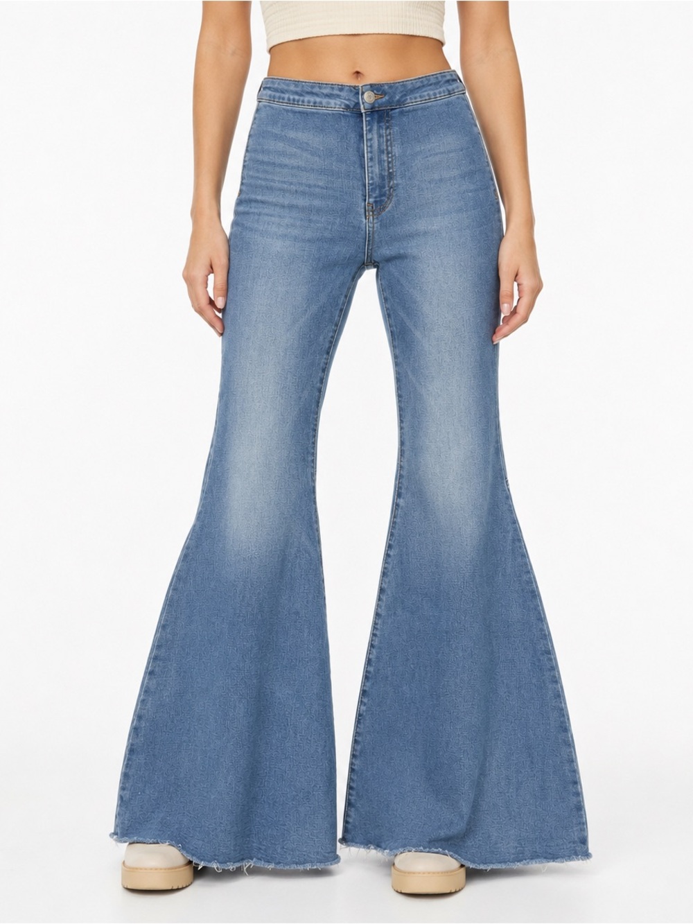 We The Free Just Float On Flare Jeans Womens 26 Bell Bottom Light Wash